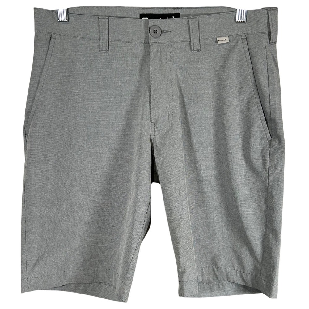 Travis Mathew Mens Grey Heather Golf Shorts Size 30 Performance Stretch Shorts